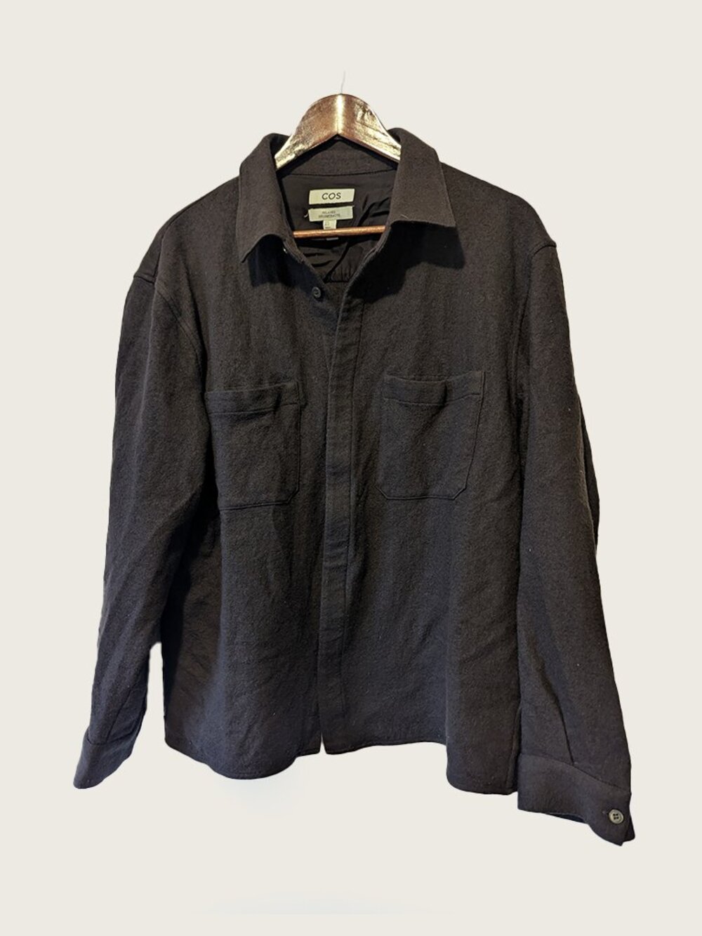 COS - Wool blend brown shirt - Sz XL (fits L)